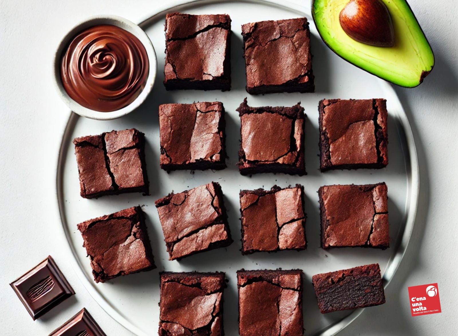 Brownie fit al cioccolato e avocado cioccolato a dieta c'ena una volta