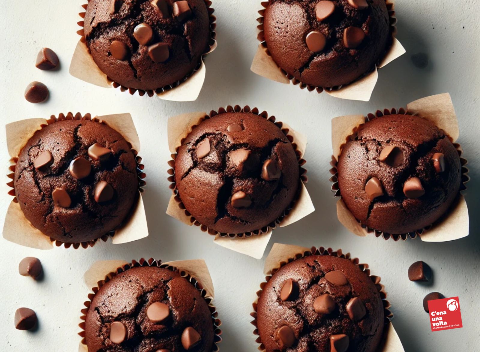 Muffin proteici al cioccolato cioccolato a dieta c'ena una volta