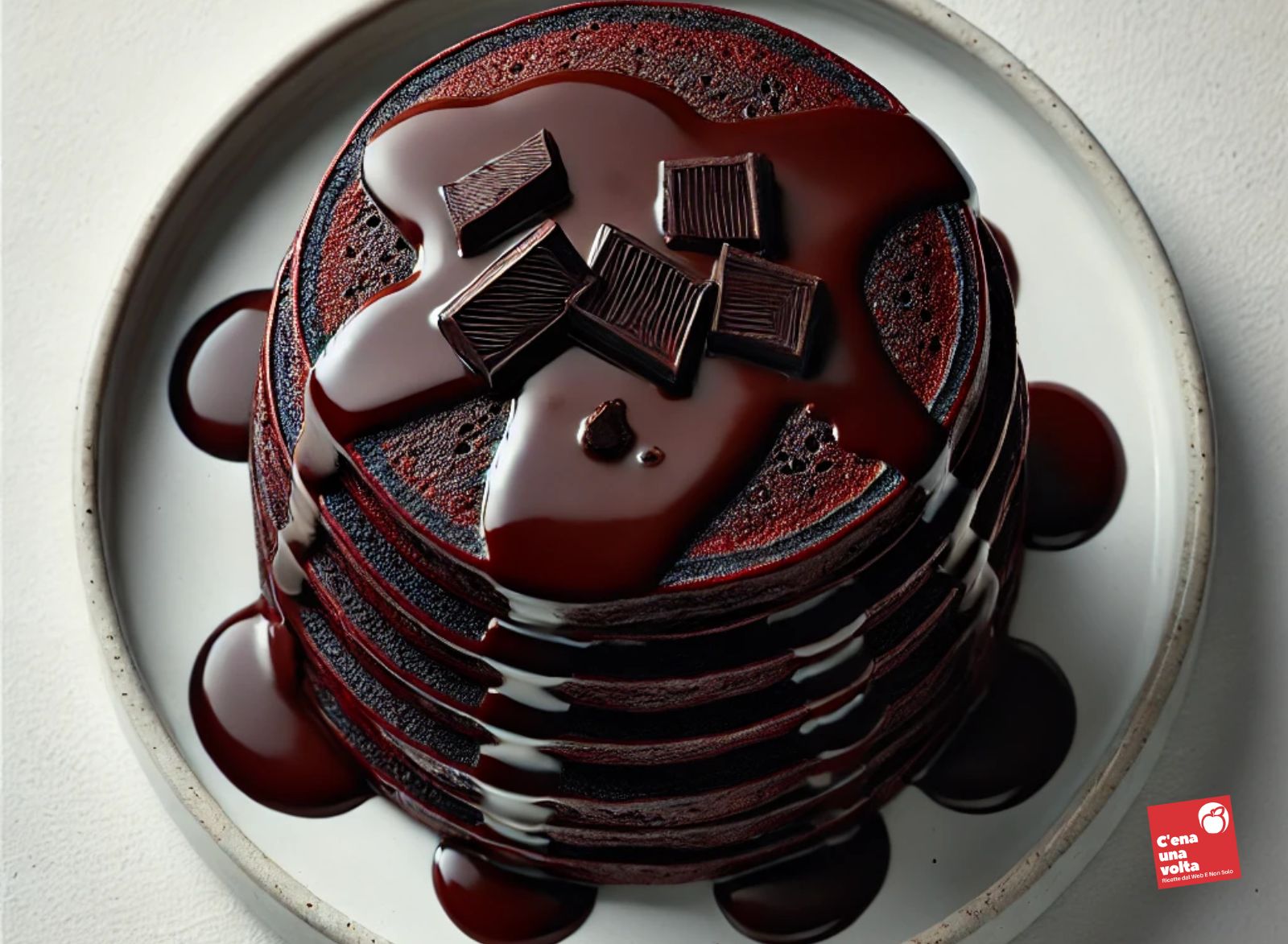 Pancake al cioccolato fondente cioccolato a dieta c'ena una volta