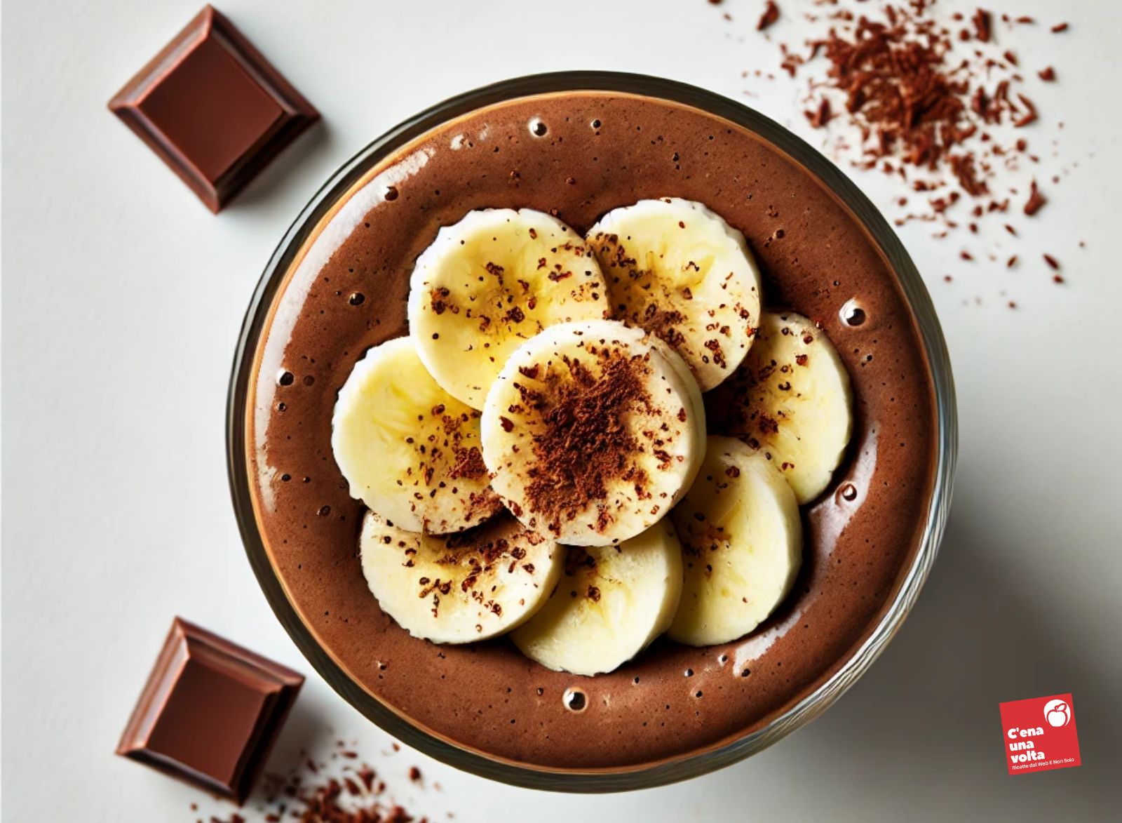 Smoothie proteico al cioccolato e banana cioccolato a dieta c'ena una volta