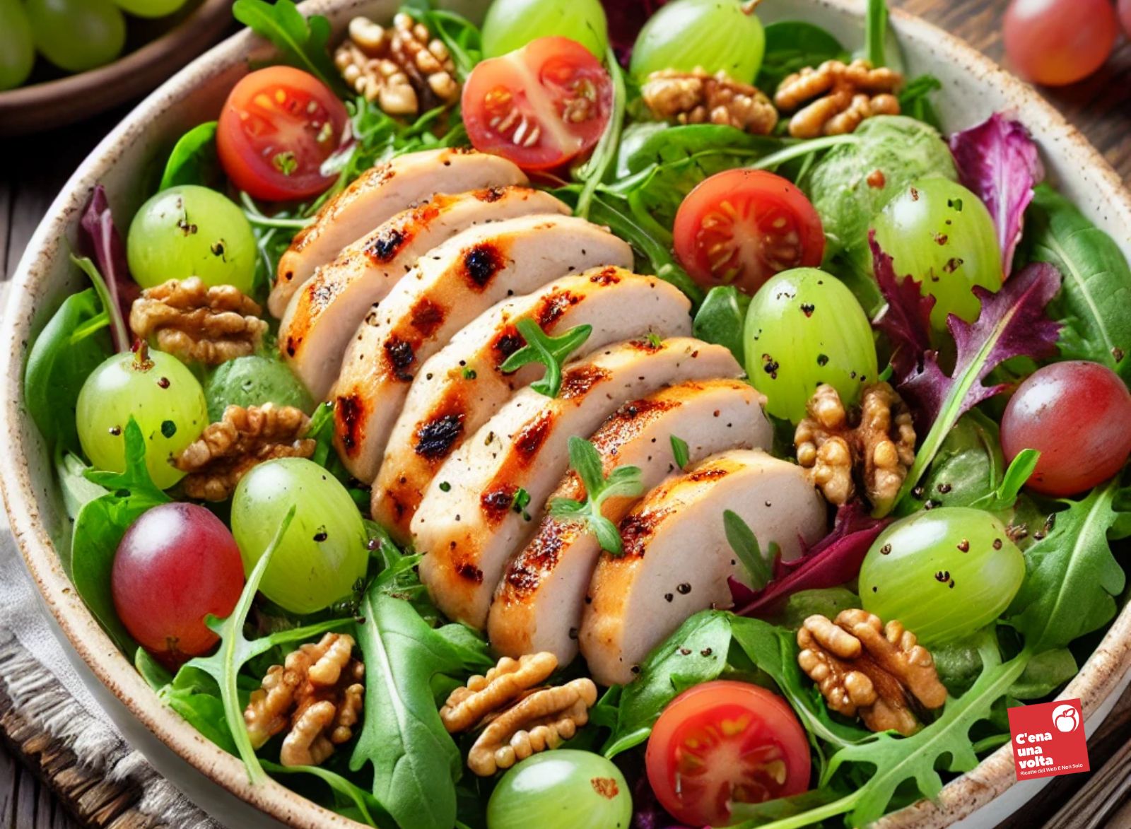 insalata di pollo e uva ricette, idee, abbinamenti e consigli c'ena una volta