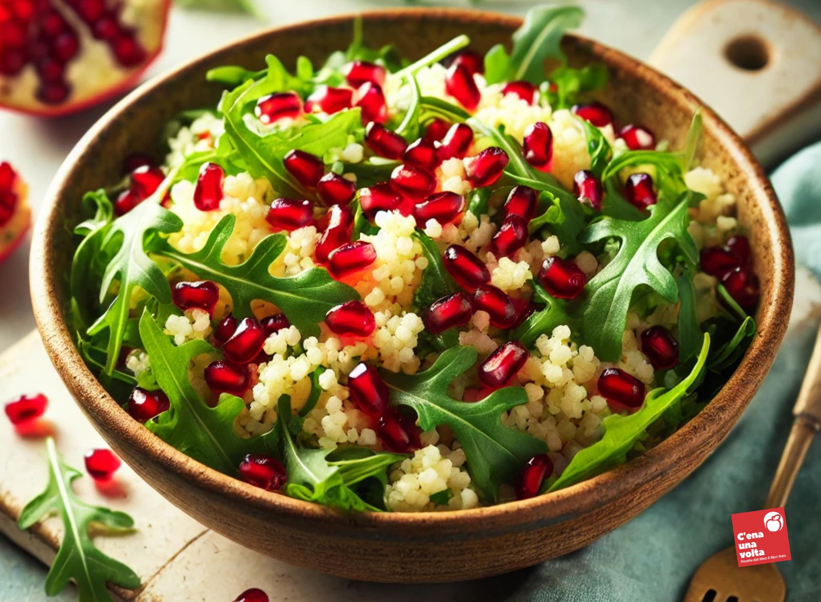 Insalata di Cous Cous e Melagrana oroscopo di novembre culinario, ricette per ogni segno zodiacale c'ena una volta