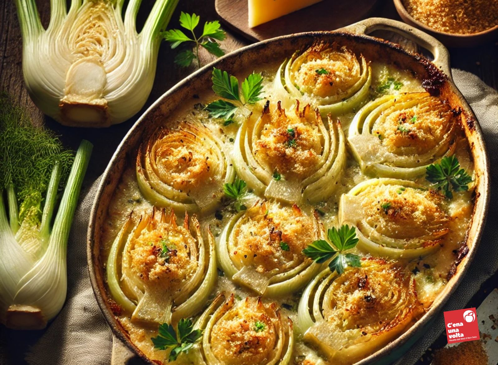 Finocchi Gratinati Light ricette invernali light e FIT, idee, consigli e abbinamenti c'ena una volta