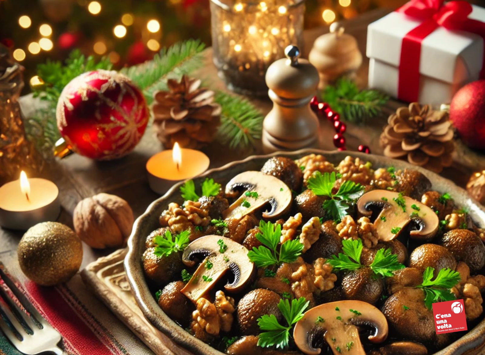 Funghi porcini e noci consigli per un Natale sano, ricette, suggerimenti e strategie natalizie c'ena una volta