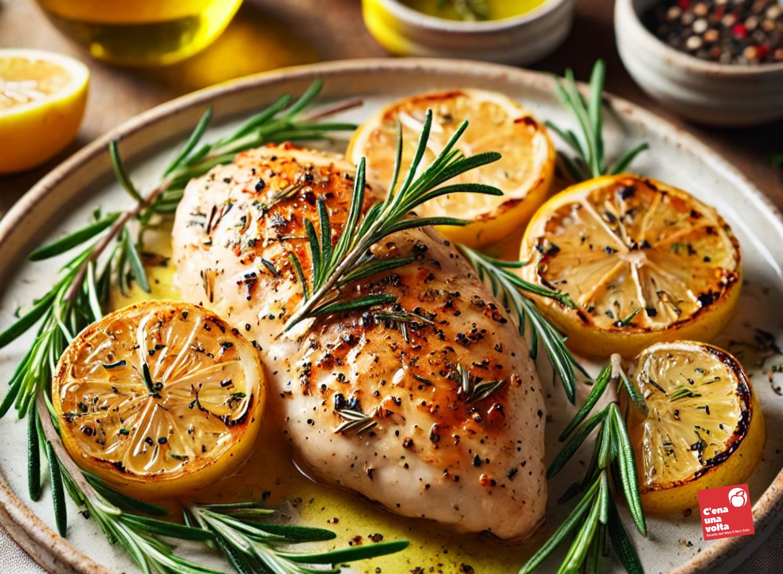 Pollo al Limone e Rosmarino ricette invernali light e FIT, idee, consigli e abbinamenti c'ena una volta