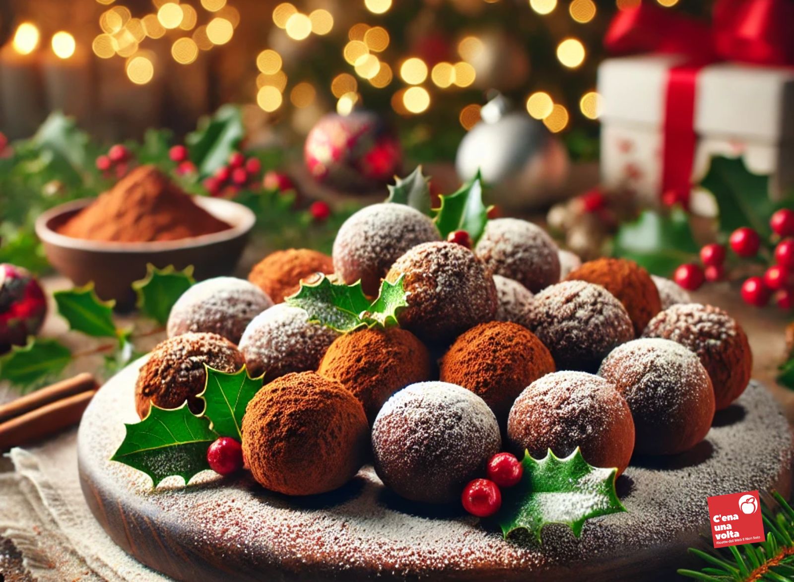 Tartufini al Cioccolato snack di natale light, idee, ricette e abbinamenti fit c'ena una volta