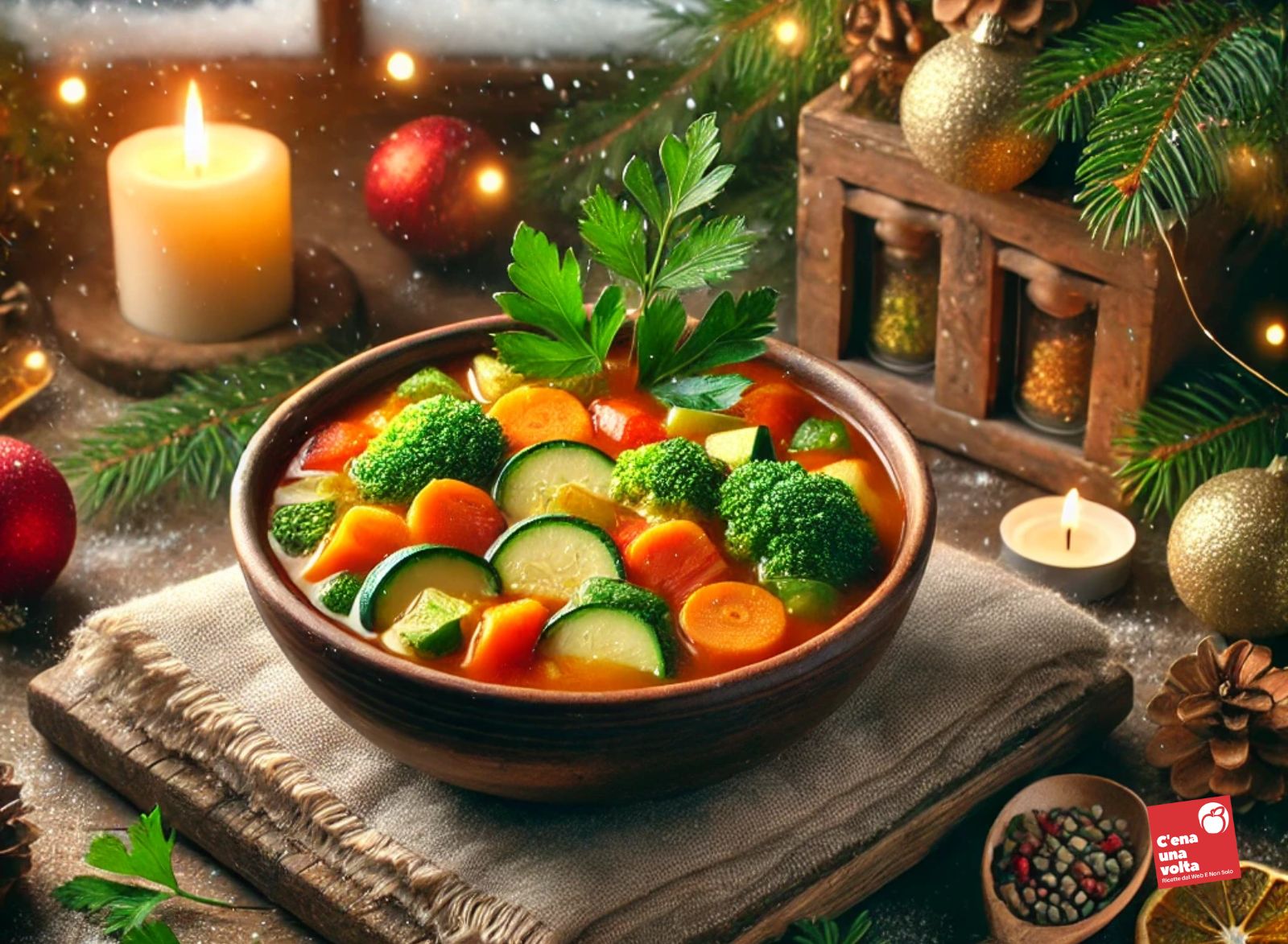 Zuppa detox natalizia di verdure dieta prefestiva natalizia, dieta natale, ricette, idee, consigli c'ena una volta