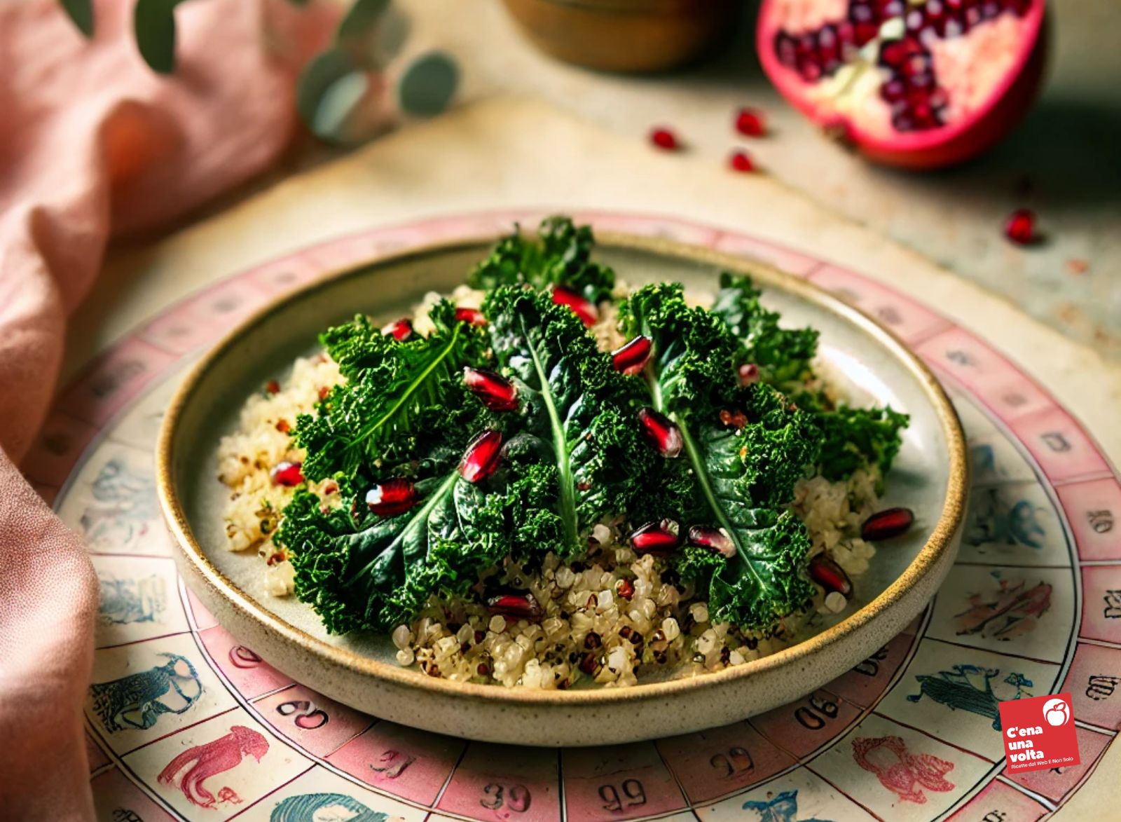 quinoa con cavolo nero e melograno oroscopo di febbraio, ricette light e fit per ogni segno zodiacale c'ena una volta