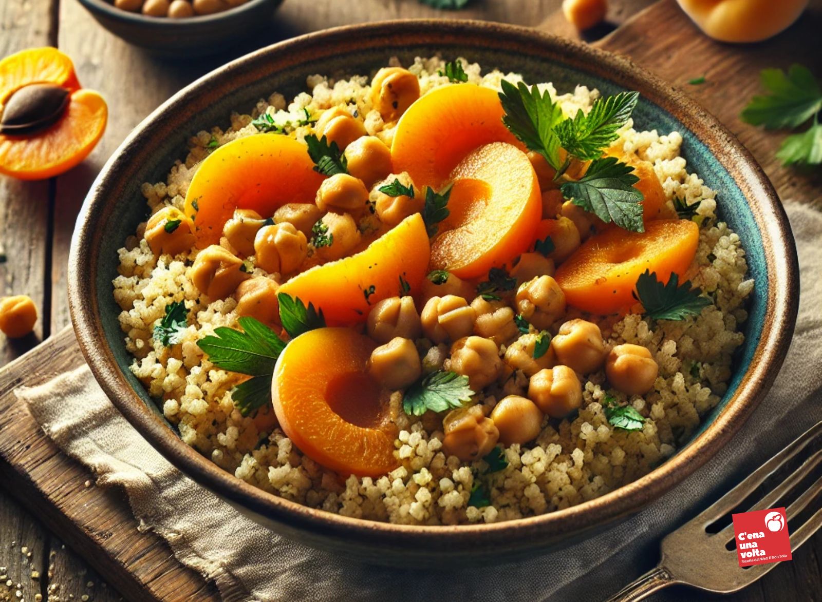 Couscous integrale con albicocche e ceci albicocche a dieta, ricette light e fit, abbinamenti e benefici c'ena una volta