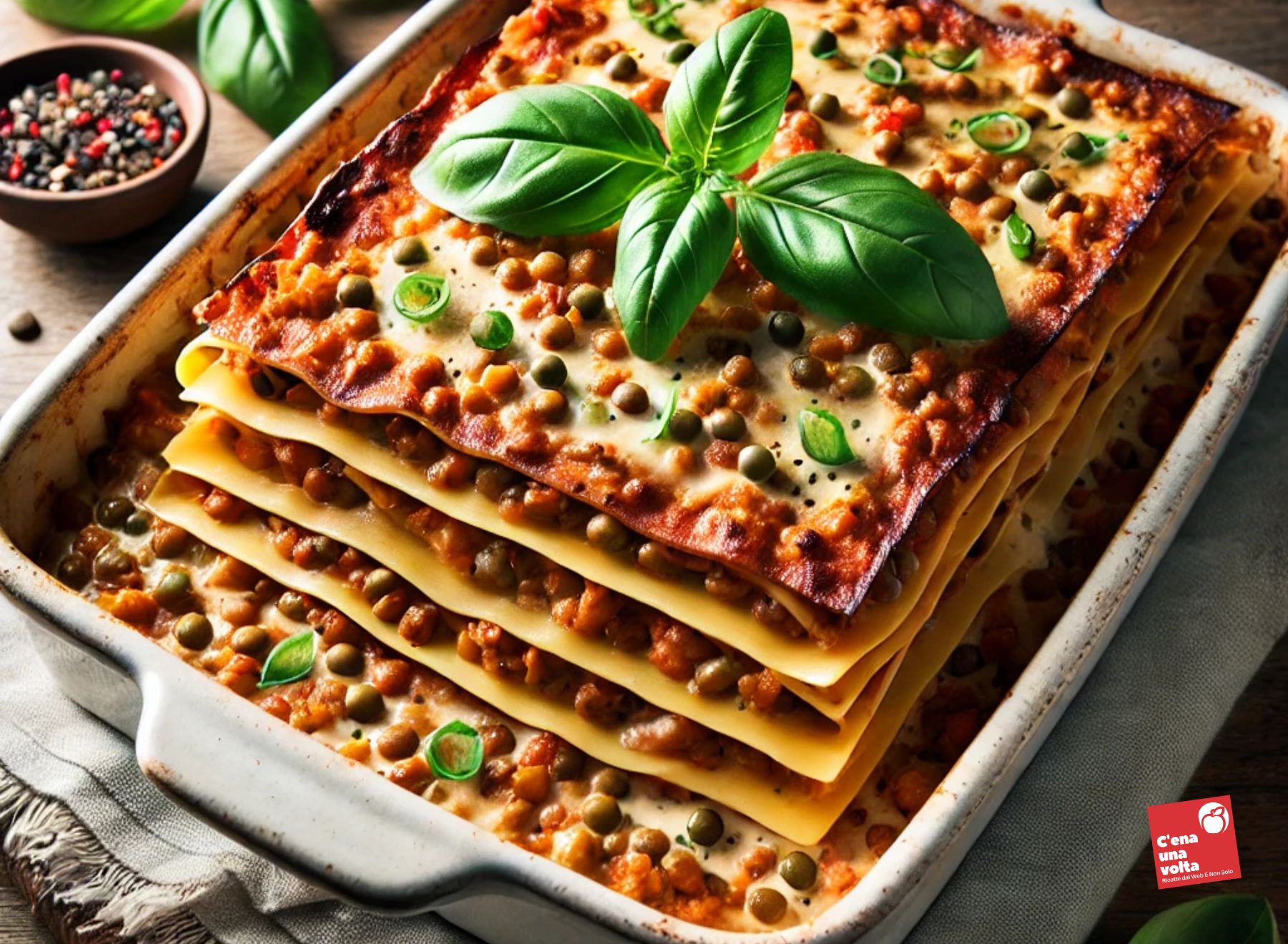 Lasagna light con ragù di lenticchie ricette light in forno, idee sane e dietetiche, abbinamenti e consigli c'ena una volta