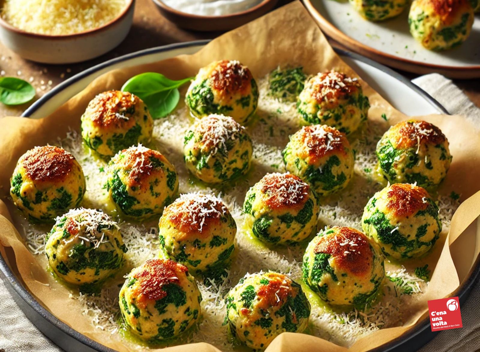 Polpette di ricotta e spinaci al forno aperitivi a dieta, ricette light, fit, keto, low carb, abbinamenti e consigli c'ena una volta