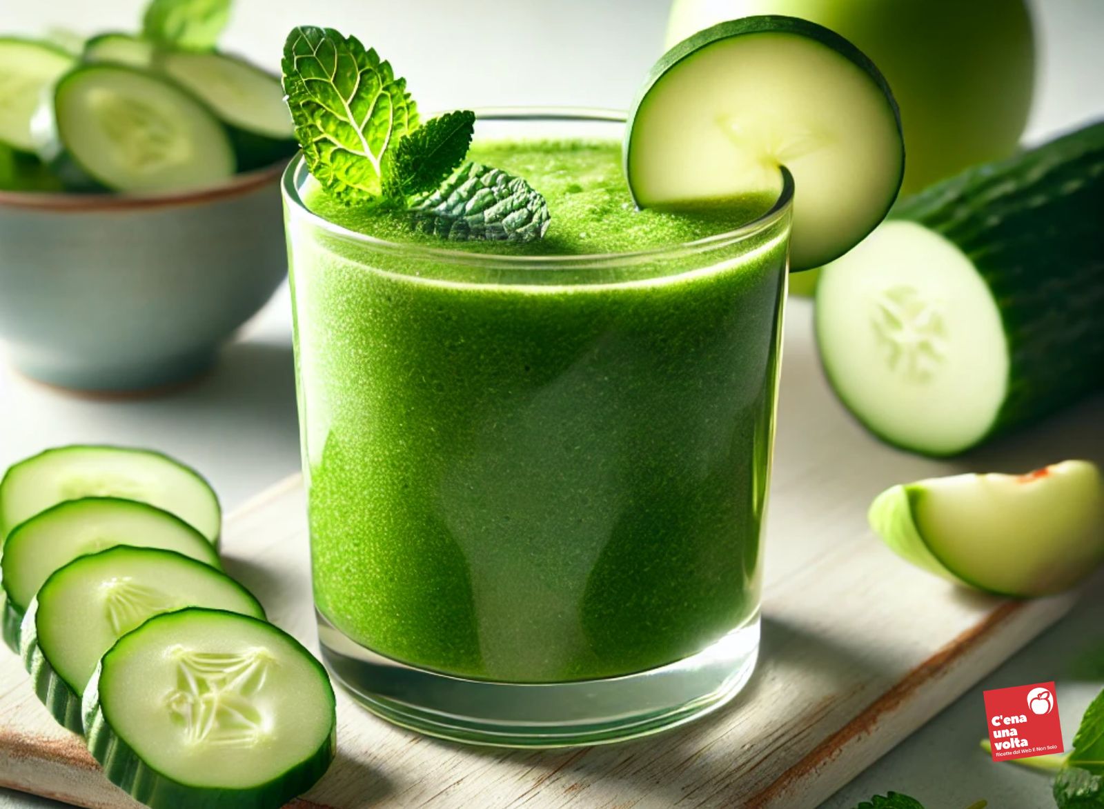 Smoothie verde cetriolo e mela cetrioli a dieta, ricette light, low carb, keto e fit, abbinamenti e consigli c'ena una volta