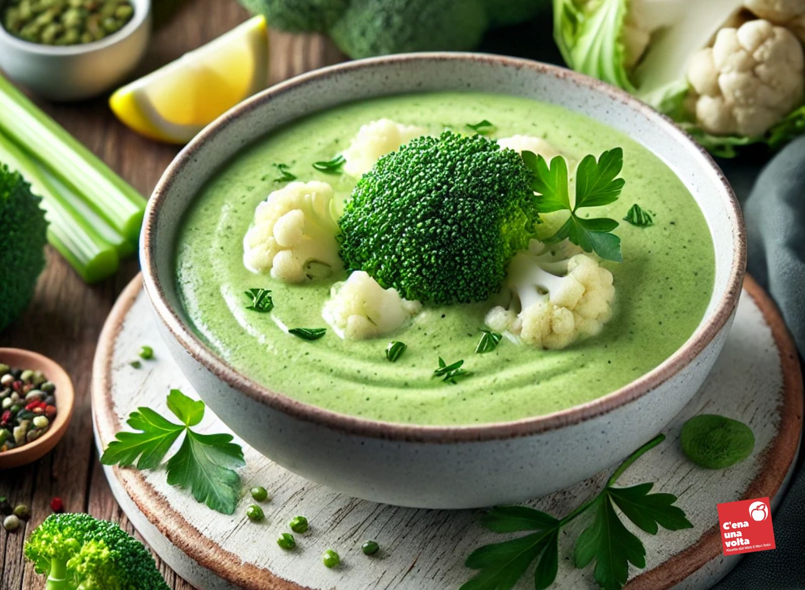 Zuppa alcalina con broccoli e cavolfiore dieta alcalina, ricette, benefici e alimenti c'ena una volta